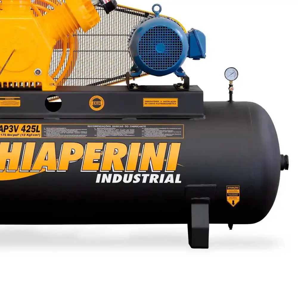 Compressor industrial 40 pés 10HP 425L 40AP3V RCH trifásico 748 Chiaperini — fotografia 4