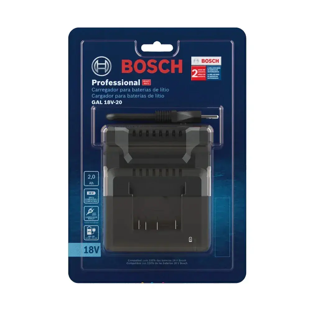 Carregador de bateria gal 18V-20 professional bivolt Bosch — fotografia 9