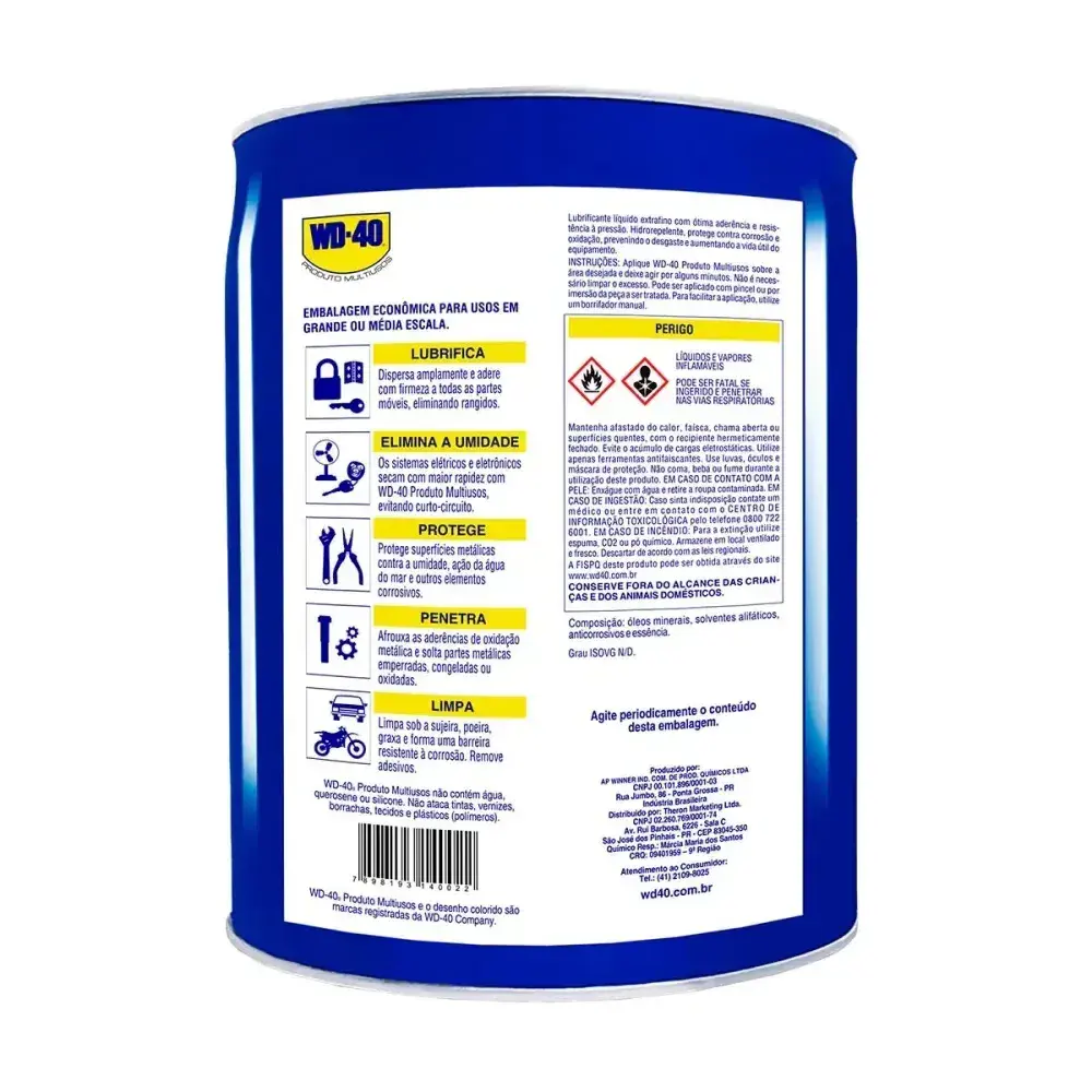 Lubrificante produto multiusos balde 18L Wd-40 — fotografia 7