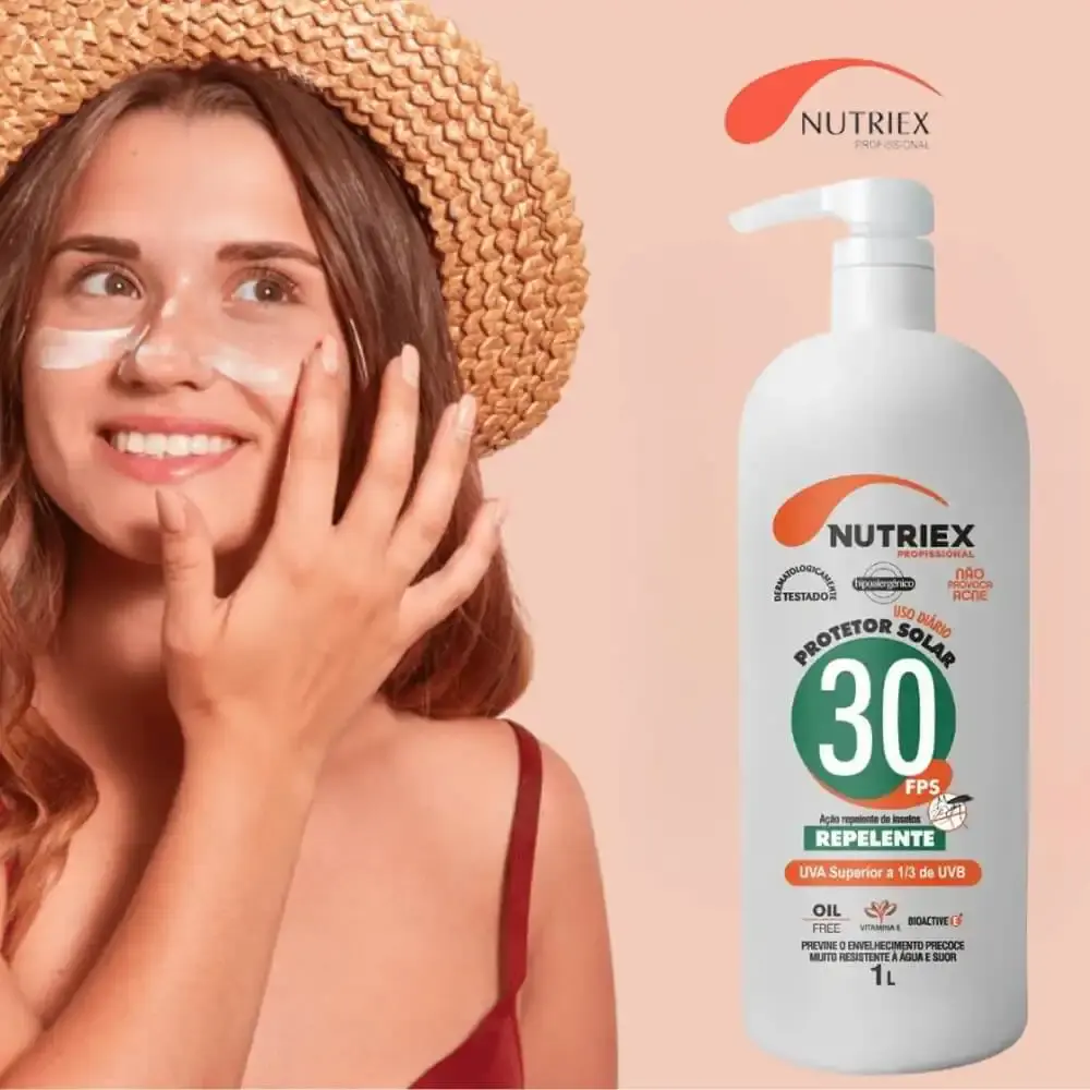 Protetor solar FPS 30 com repelente 1L bombona Nutriex — fotografia 5