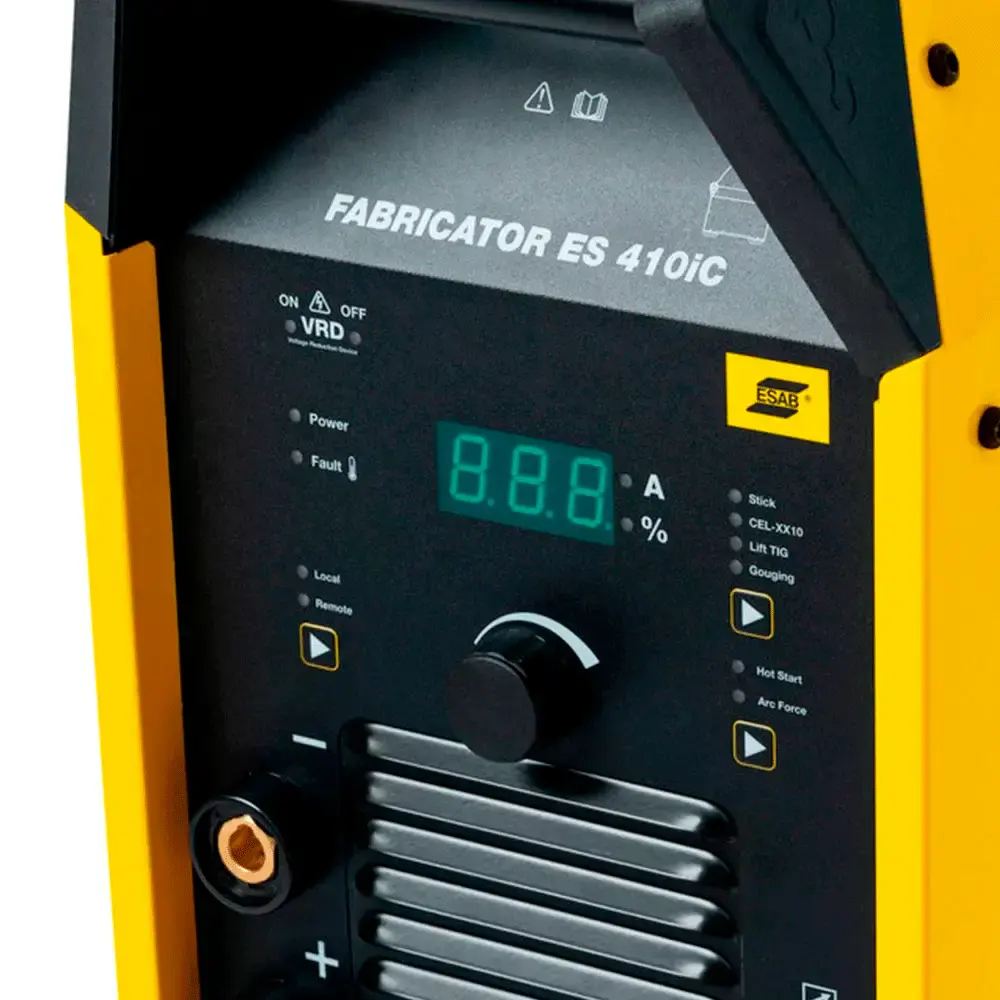 Máquina de solda inversora multiprocesso tig/mma trifásica 380/440V fabricator ES410IC 747094 Esab — fotografia 3