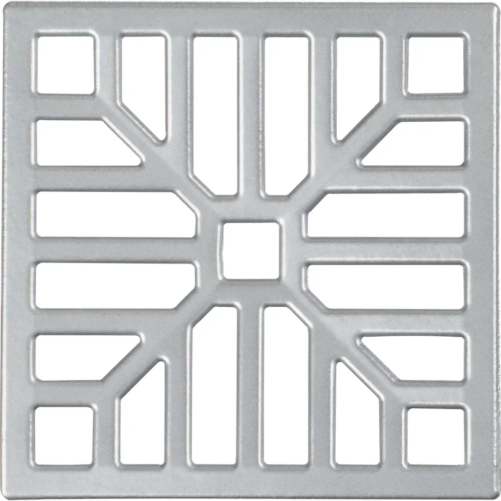Grelha de alumínio 15X15 cm com porta grelha polido Liege — fotografia 6