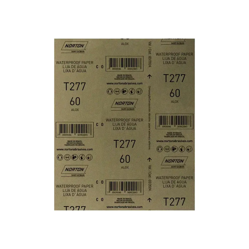 Folha de lixa de água T277 G60 230X280MM Norton — fotografia 4
