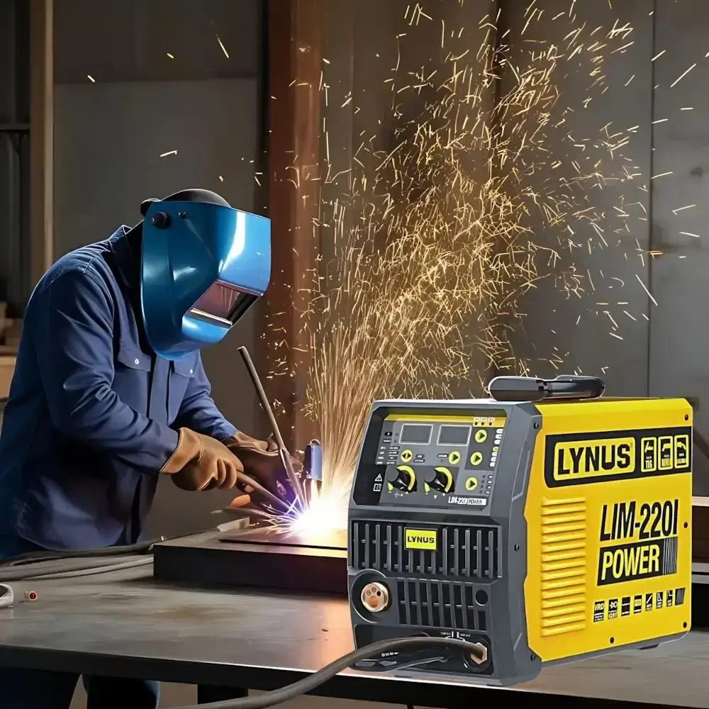 Solda mig/tig/eletrodo multiprocessos bivolt com suporte de arame 15KG Lynus — fotografia 8