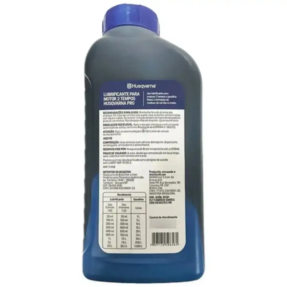 Óleo Lubrificante para motor 2 Tempos 500ml 10 Unidades PRO HUSQVARNA — fotografia 3