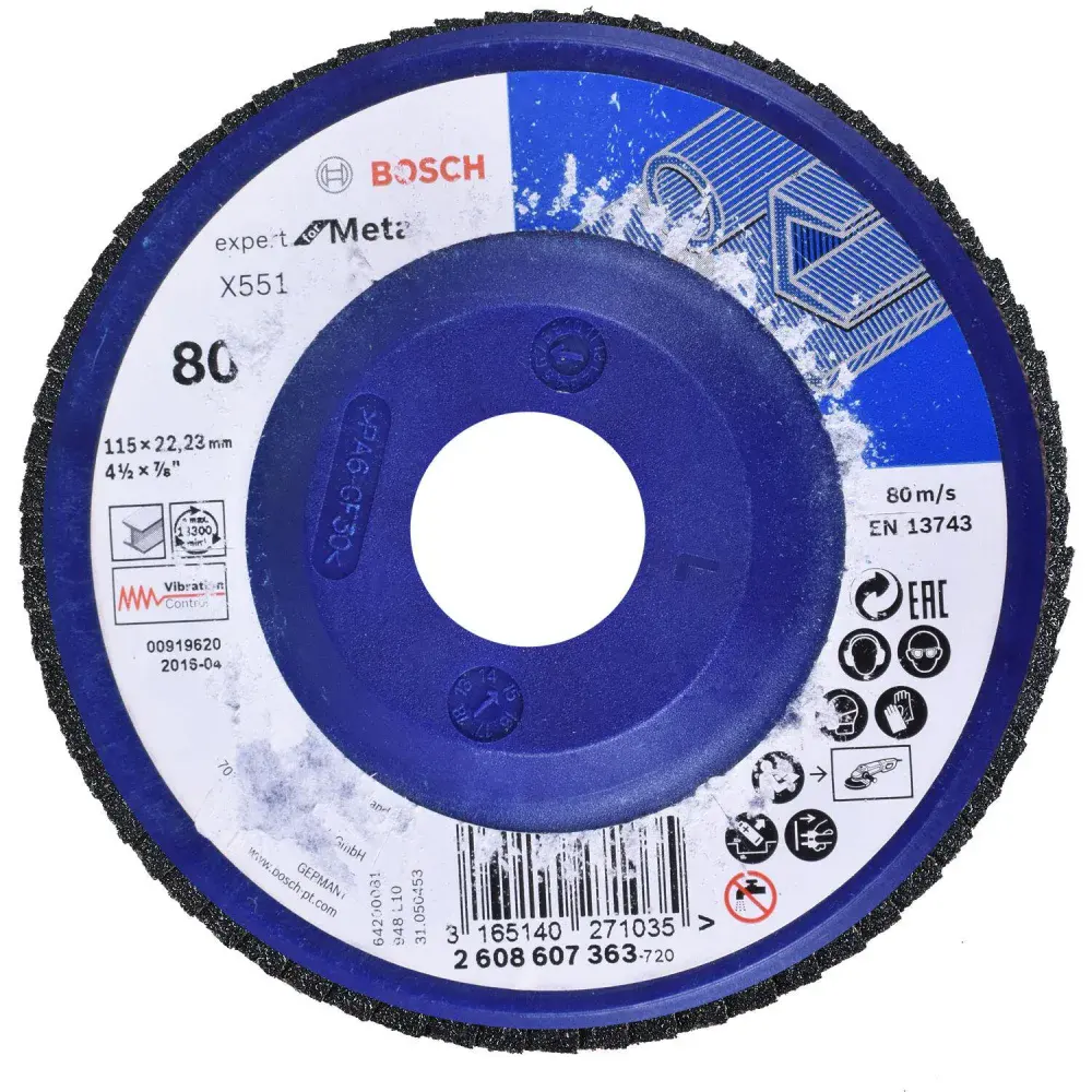 Lixa disco flap 115MM G80 professional for metal Bosch — fotografia de referência