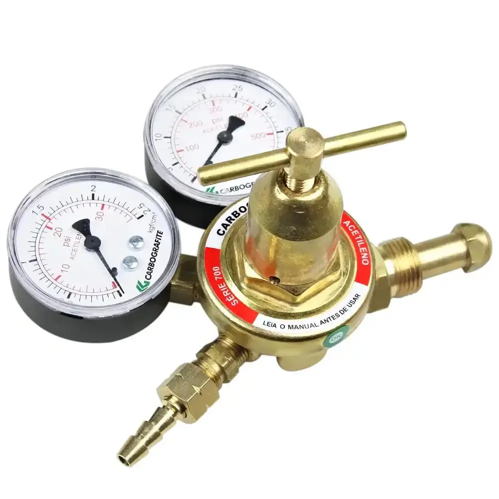 Regulador de pressão série 700 para cilindro de acetileno 010403110 Carbografite