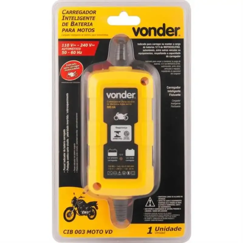 Carregador de bateria 30A inteligente para moto CIB 003 Vonder — fotografia 3