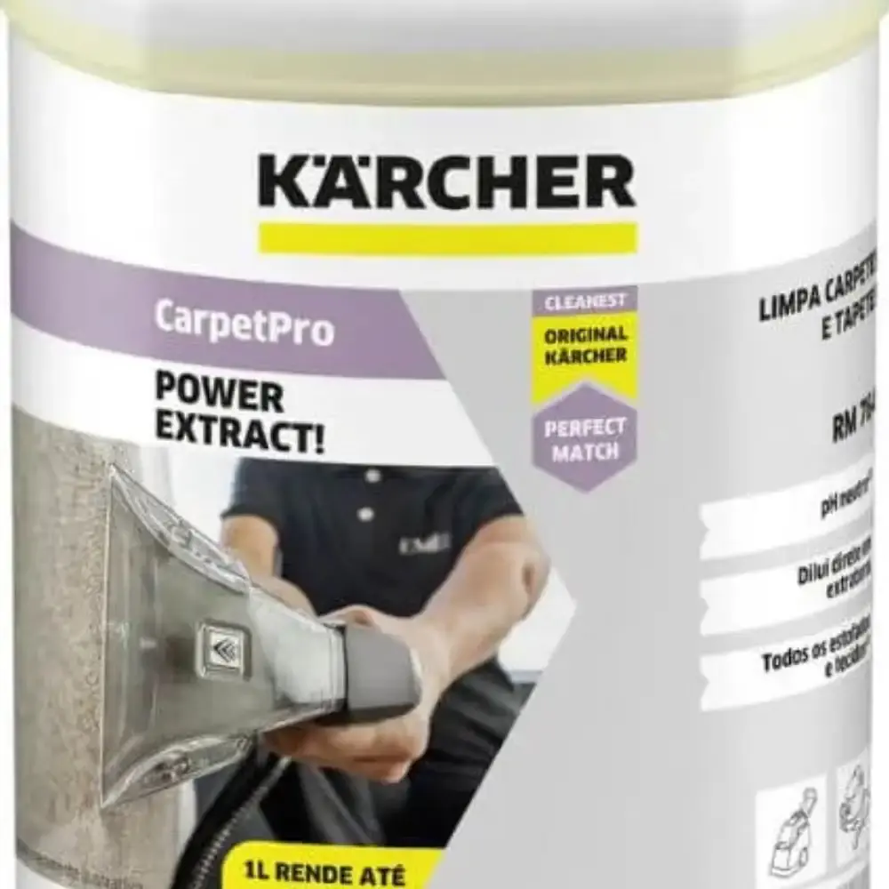 Detergente líquido carpet pro power extract 764 1 litro Karcher — fotografia 3