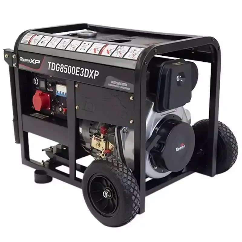 Gerador energia diesel 7.5KVA trifásico TDG8500E3DXP + painel automático ATS-T9-220 Toyama — fotografia 2