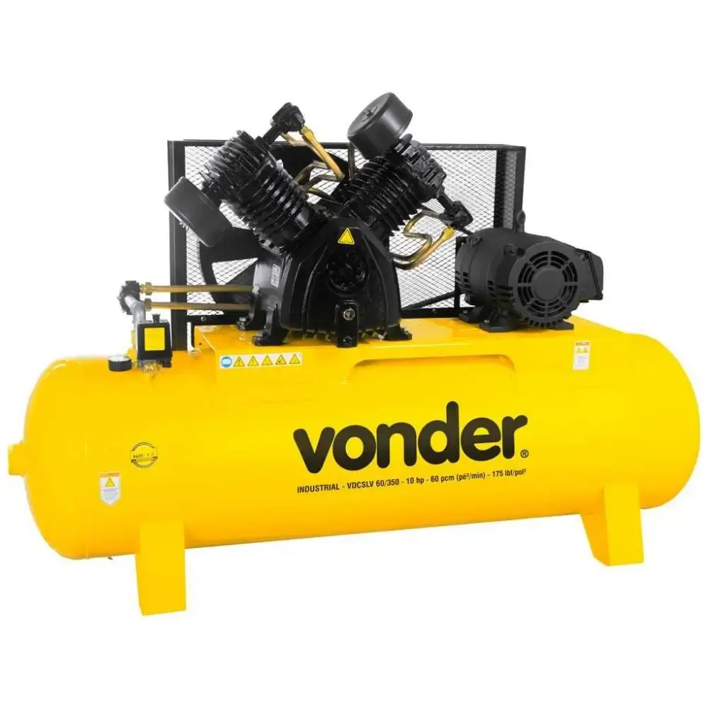 Compressor de ar 310 litros 15,0CV trifásico VDCSL-60/350 Vonder — fotografia de referência