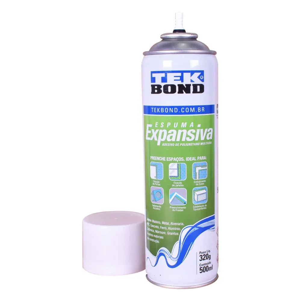 Espuma expansiva pu uso geral 320G / 500ML Tekbond — fotografia 3