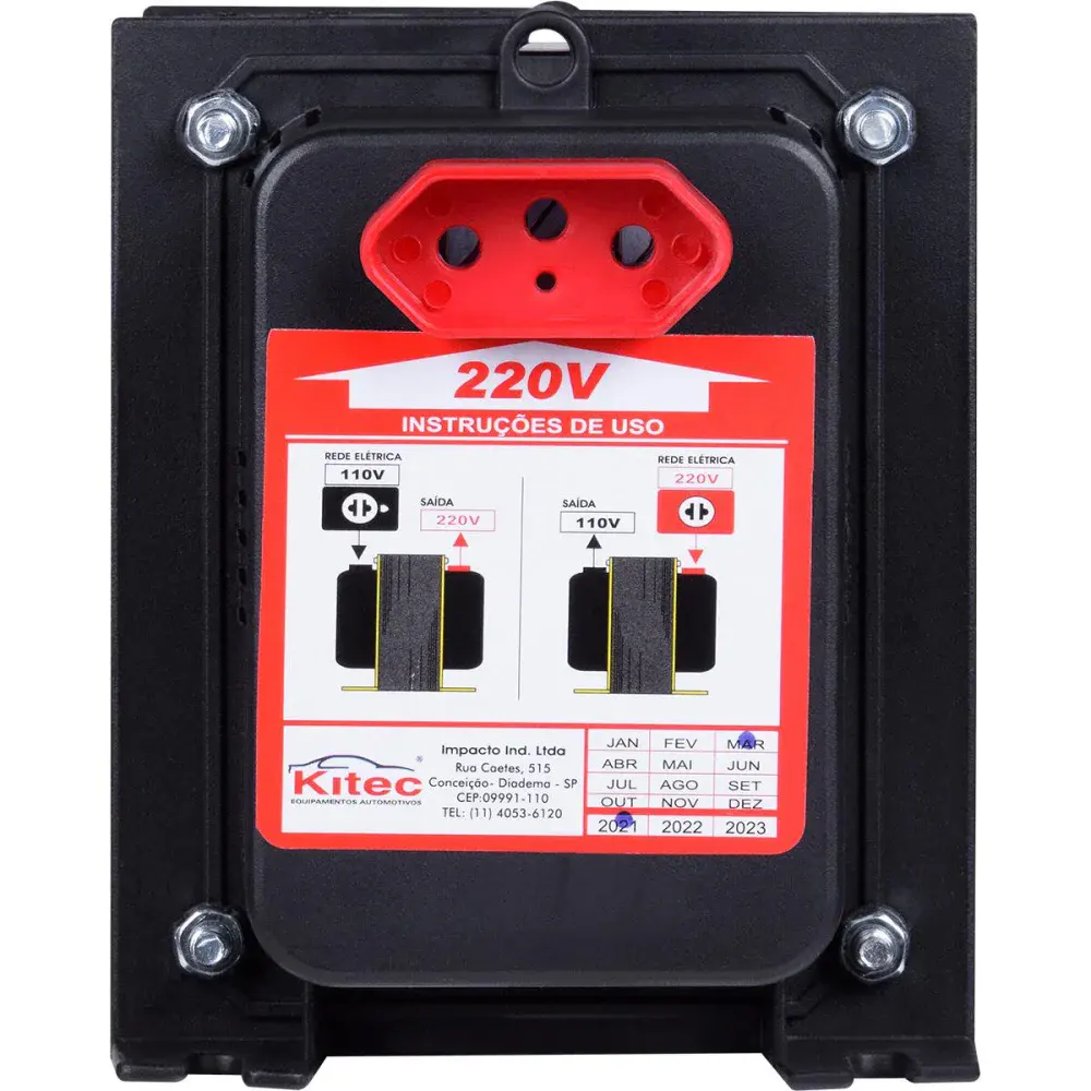 Autotransformador tripolar 1.500VA 1050W bivolt Kitec — fotografia 3