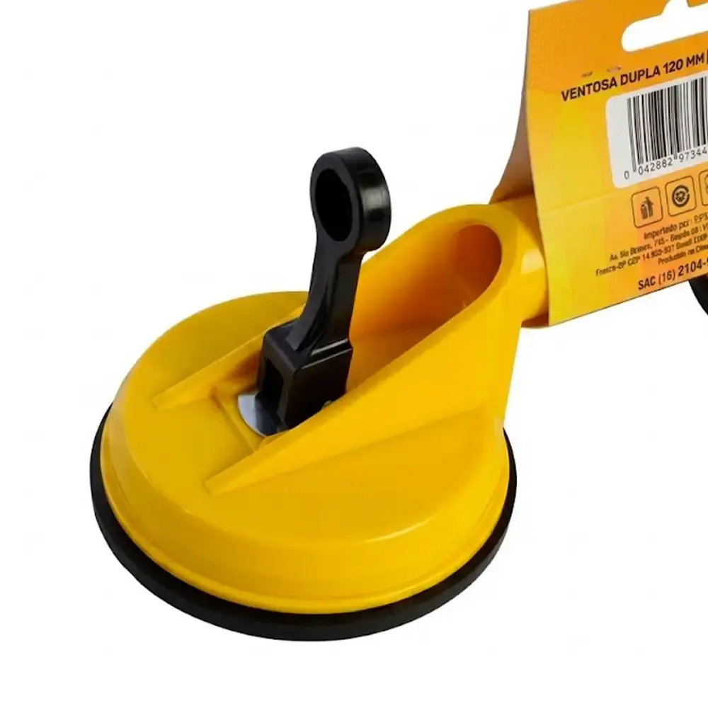 Ventosa dupla 120 MM para vidro e porcelanato capacidade 80 KG Evald — fotografia 6