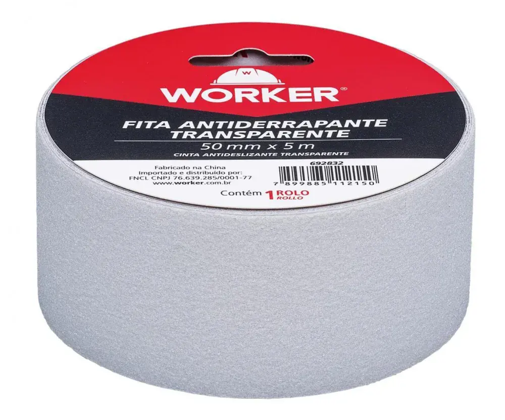 Fita antiderrapante 50MM x 5M transparente Worker — fotografia 2