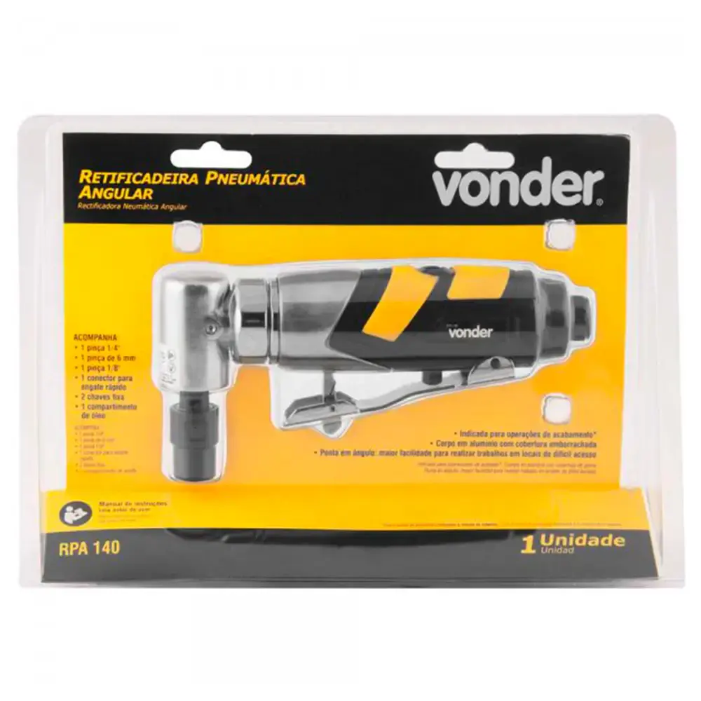 Retificadeira pneumática angular RPA 140 6256090140 Vonder — fotografia 4
