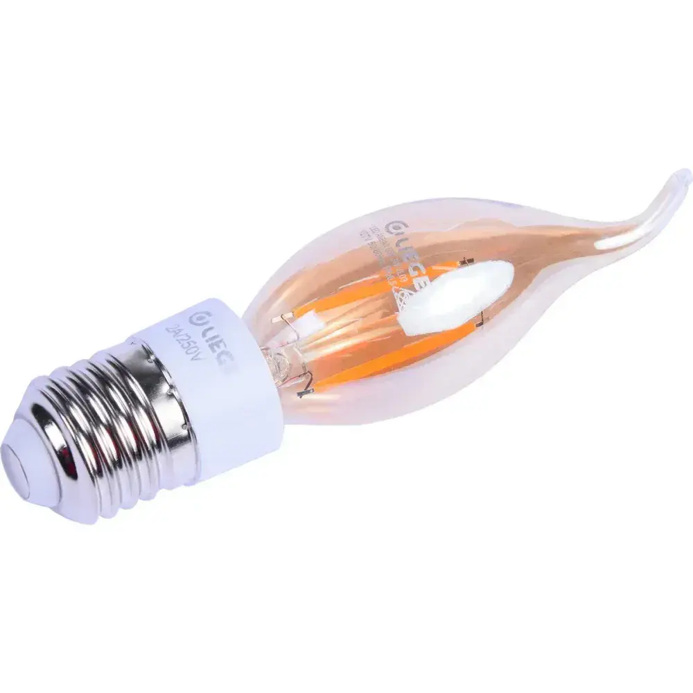 Lâmpada de led vintage vela torcida B35 E14 3W 127V Liege — fotografia 8