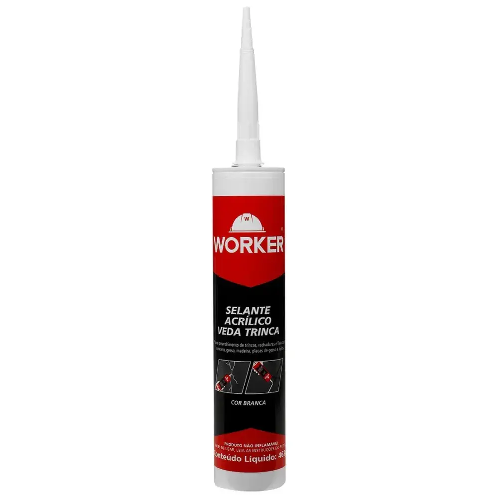 Selante acrílico veda trinca branco 463G Worker — fotografia 9