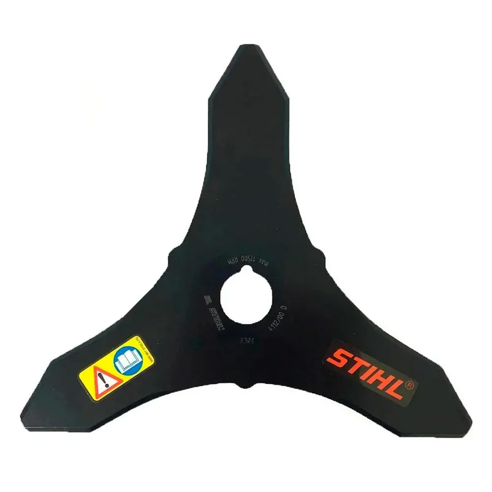 Lâmina de três facas para roçadeiras 250MM Stihl — fotografia de referência