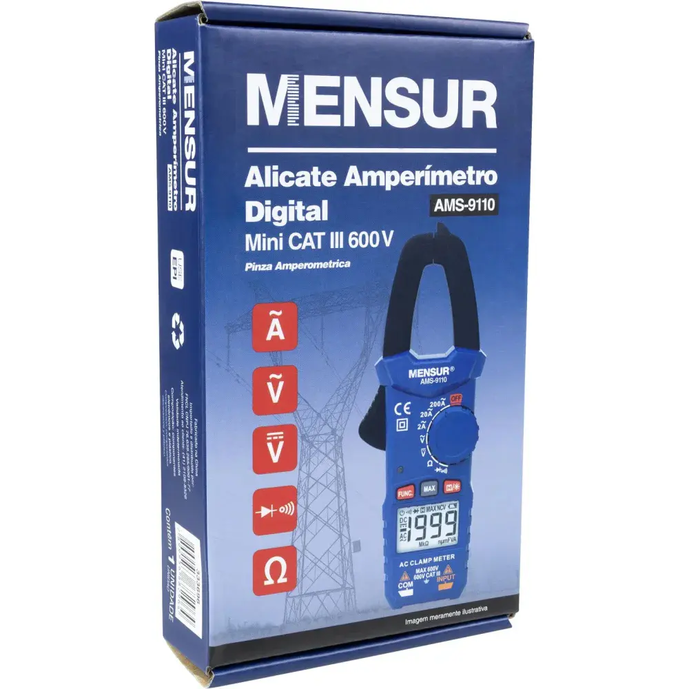 Alicate amperímetro digital AMS-9110 da Mensur — fotografia 5