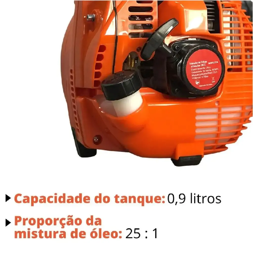 Soprador de folhas à gasolina 26CC EVSFG2T26 Evald — fotografia 6