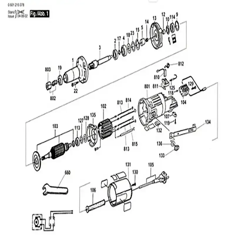 Induzido para retífica reta GGS 27 l em 220V 2604010639 Bosch 220 V — fotografia 4