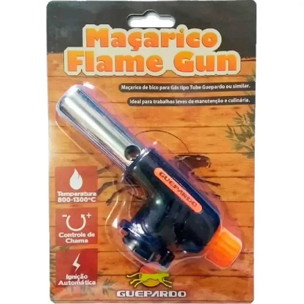 Maçarico compacto flame gun acendedor automático guepardo — fotografia 2
