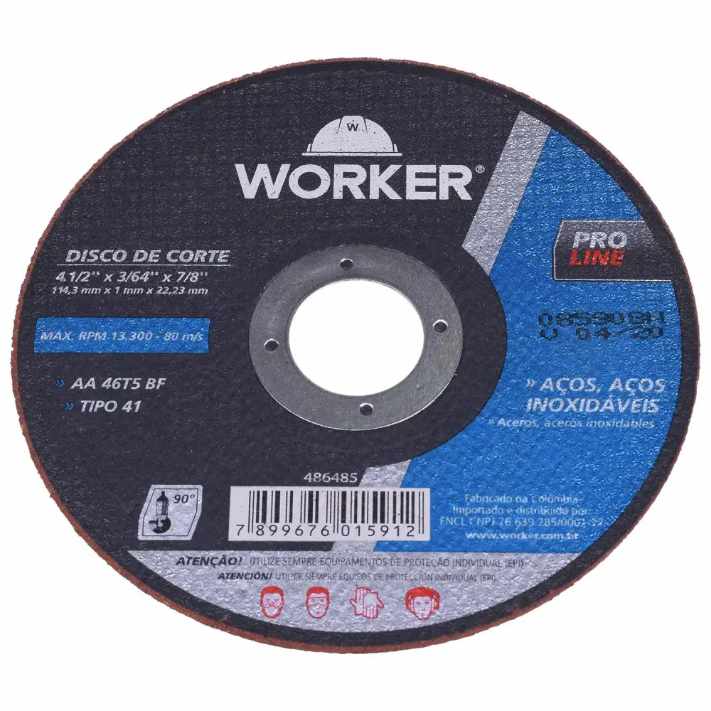 Disco corte fino inox 4.1/2/64/8 Worker — fotografia 8