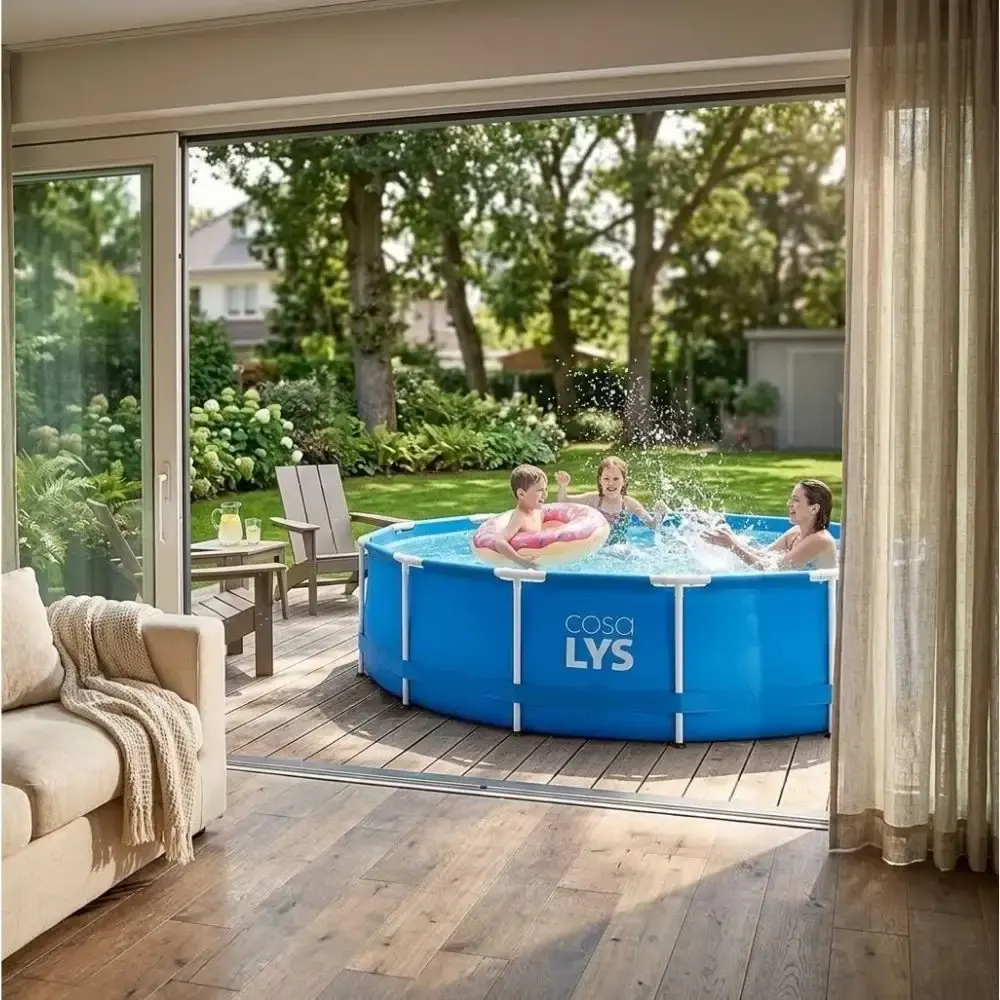 Piscina de armação circular 7.000 litros diâmetro 3,6 metros casa LYS — fotografia 5