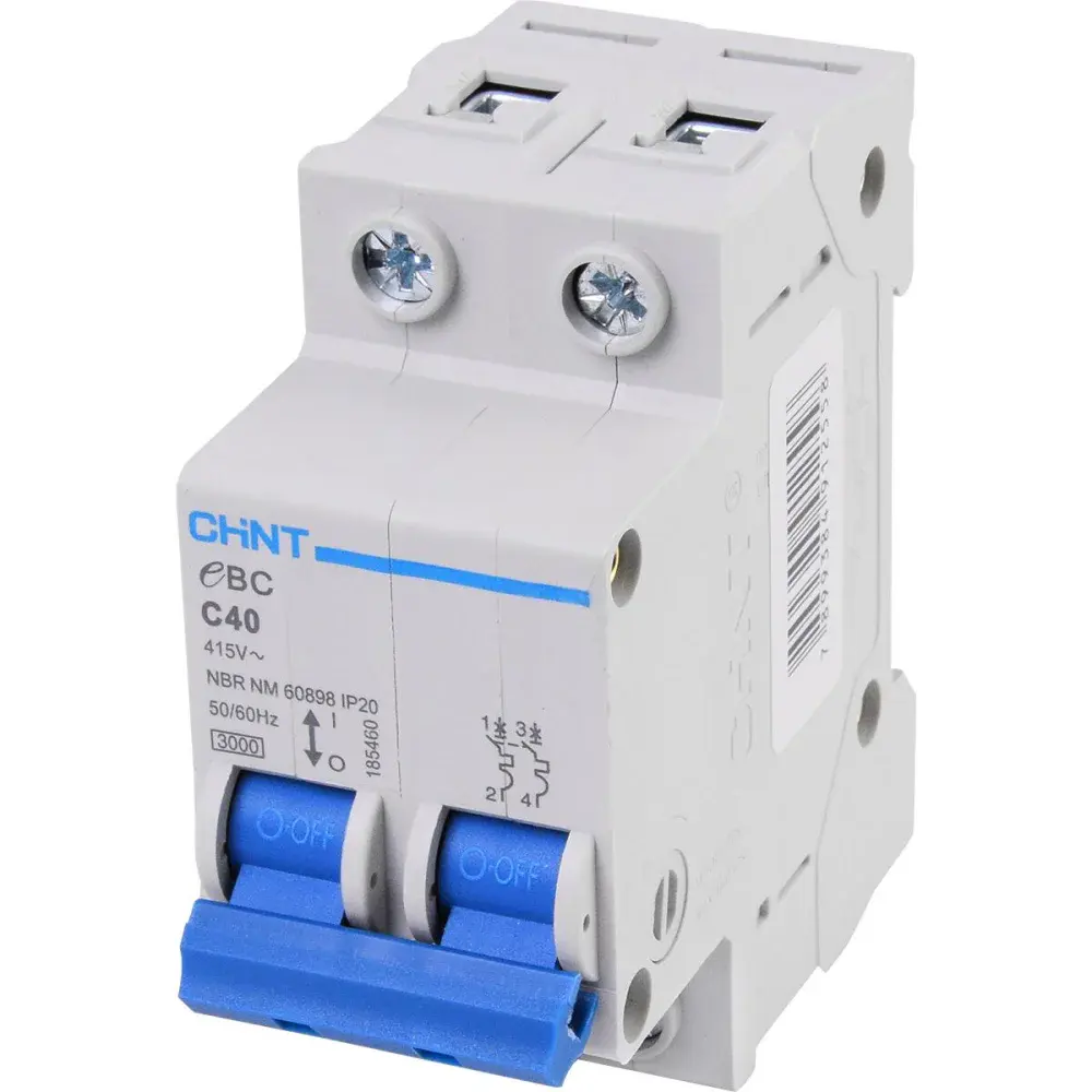 Disjuntor bipolar Chint din curva c 40A 3KA — fotografia 4