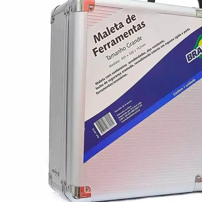Maleta de Alumínio Tamanho Grande 45 x 33 x 15 CM BRASFORT — fotografia 3