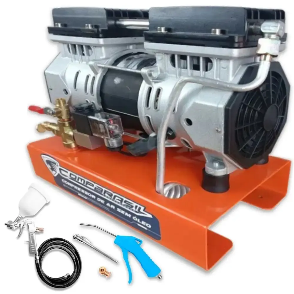 Compressor de ar direto 4 pés 0,75HP 550-AD 220V com kit 6 pçs Ferrari — fotografia de referência