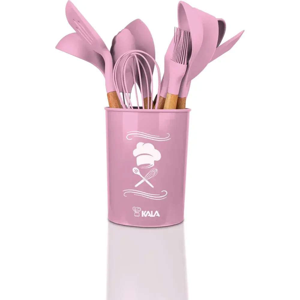 Kit cozinha ballagi 12 peç rosa Kala
