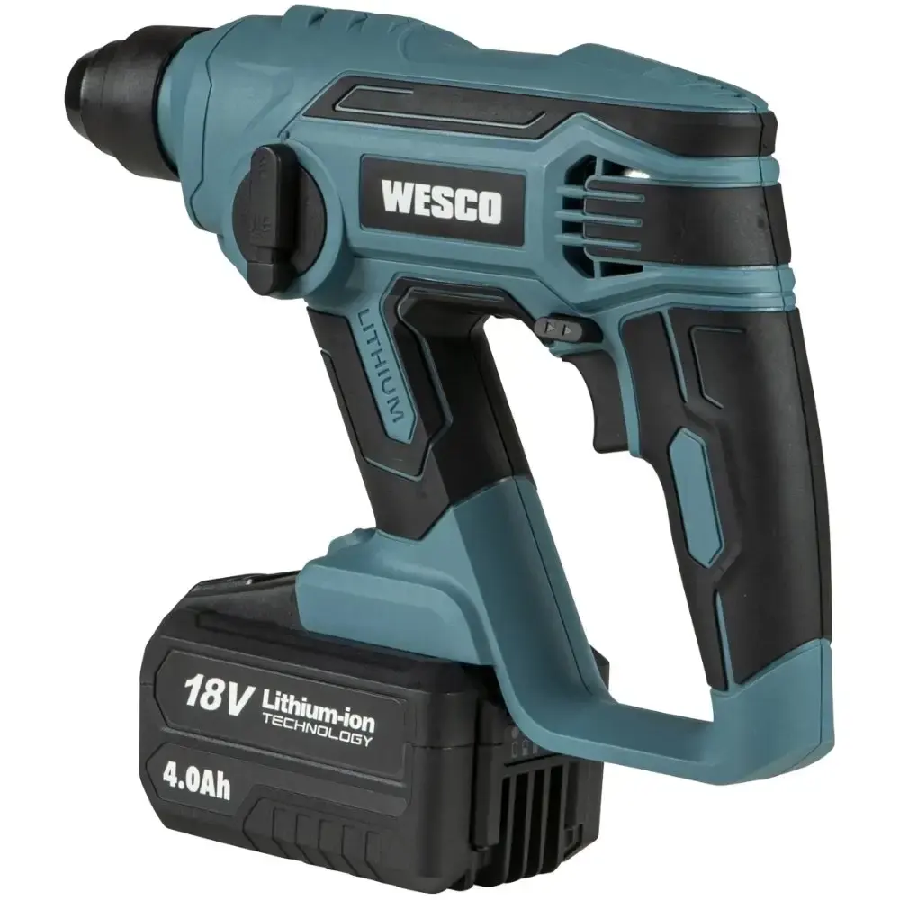 Martelete rotativo sds-plus com bateria 18V 2AH e carregador bivolt Wesco — fotografia 5