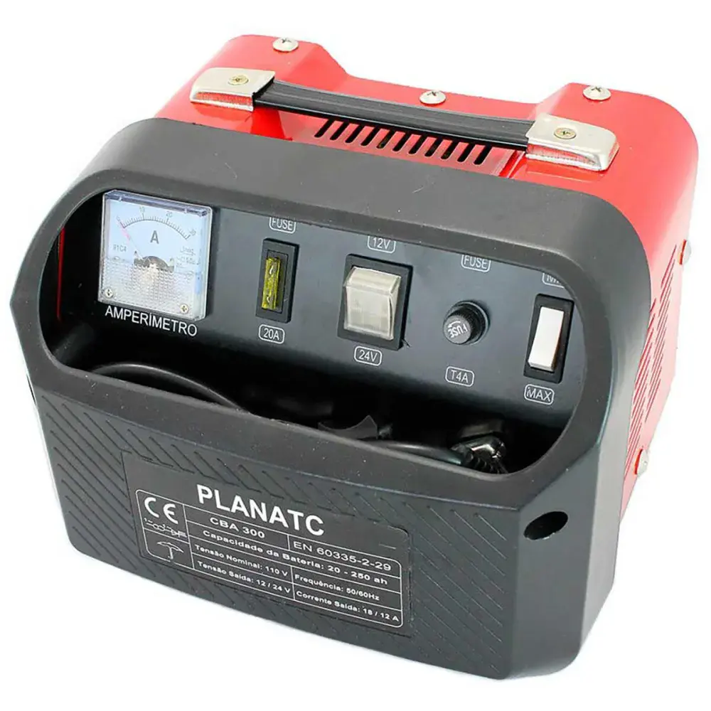 Carregador de bateria 18A 300W 12/24V 127V Planatc — fotografia 4