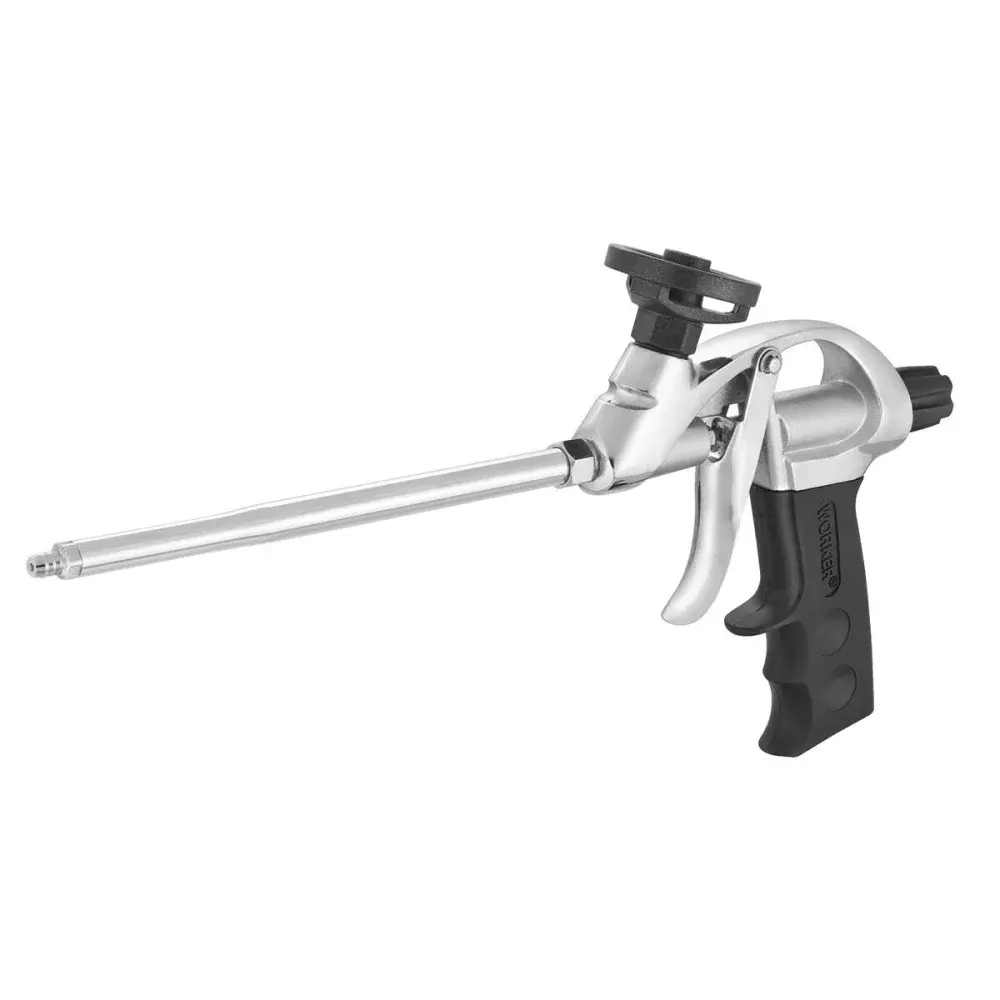 Pistola aplicadora espuma expansiva preto Worker — fotografia de referência