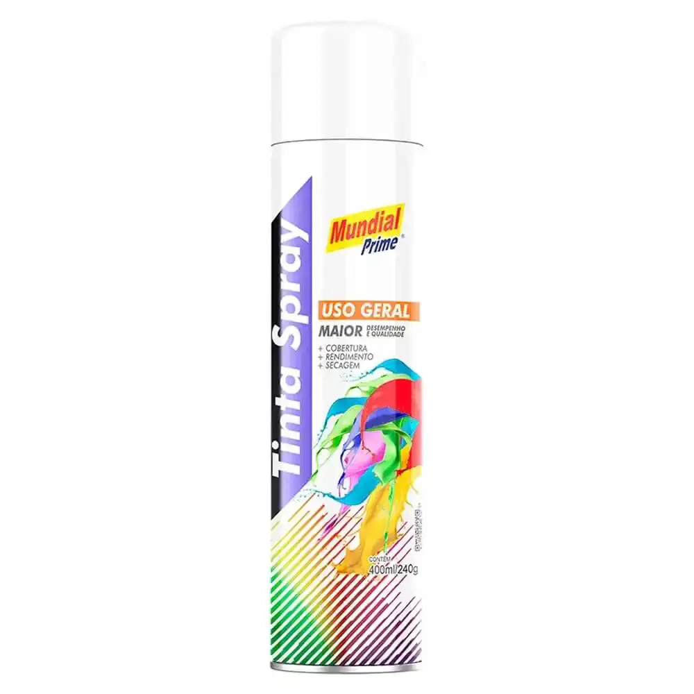 Tinta spray 400ML branco AE01000101 mundial prime — fotografia de referência