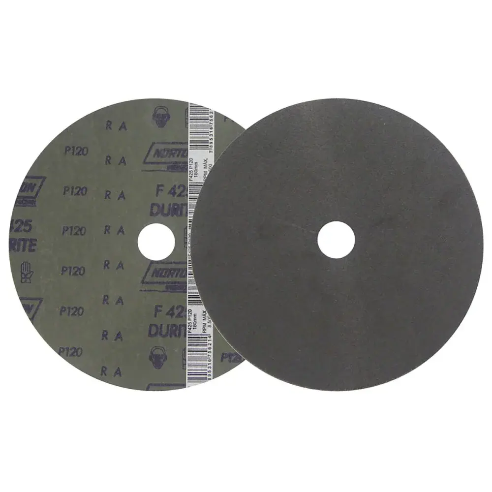 Disco fibra F425 180X22MM grão 120 Norton — fotografia de referência