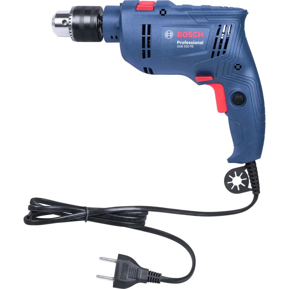 Furadeira de impacto reversível GSB550 550W 127V Bosch — fotografia de referência