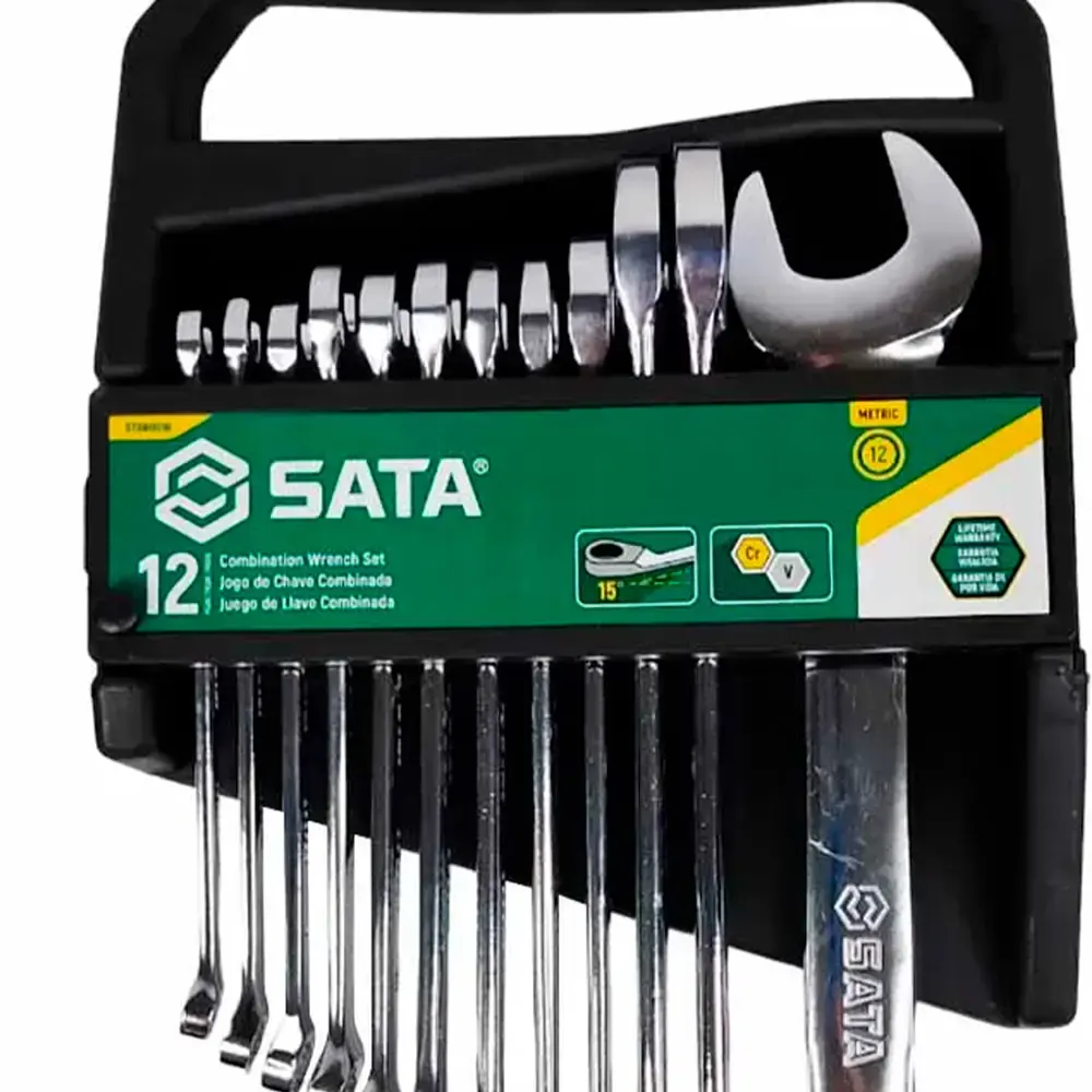 Chave combinada jogo de 6 à 22 MM com 12 peças ST08001SJ Sata — fotografia 2