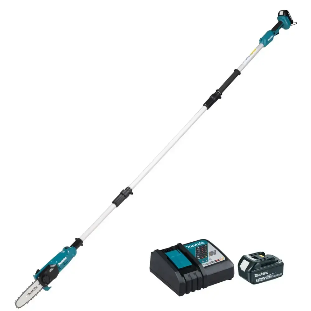Motopoda a gasolina 18V 260W sabre 20CM com 2 baterias 18V 5,0AH e carregador Makita — fotografia de referência