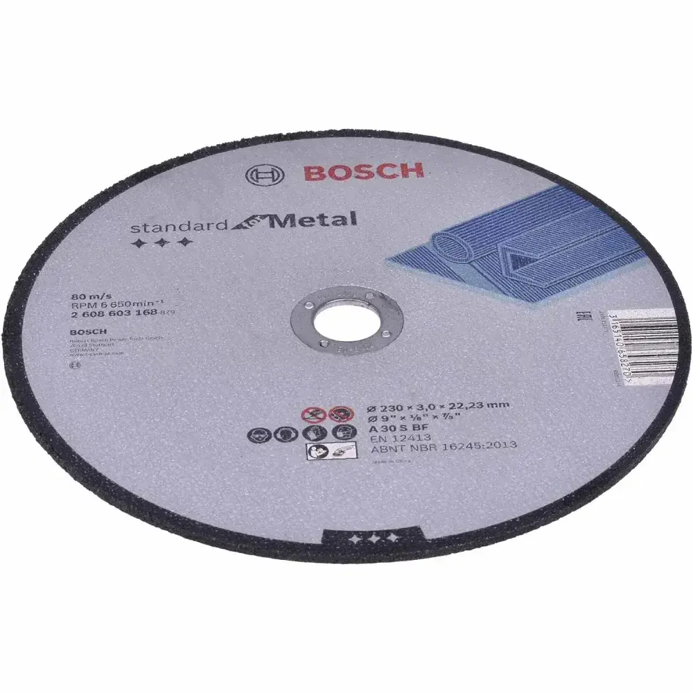 Disco de corte 9 x 7/8 grão 30 standard for metal da Bosch — fotografia 8