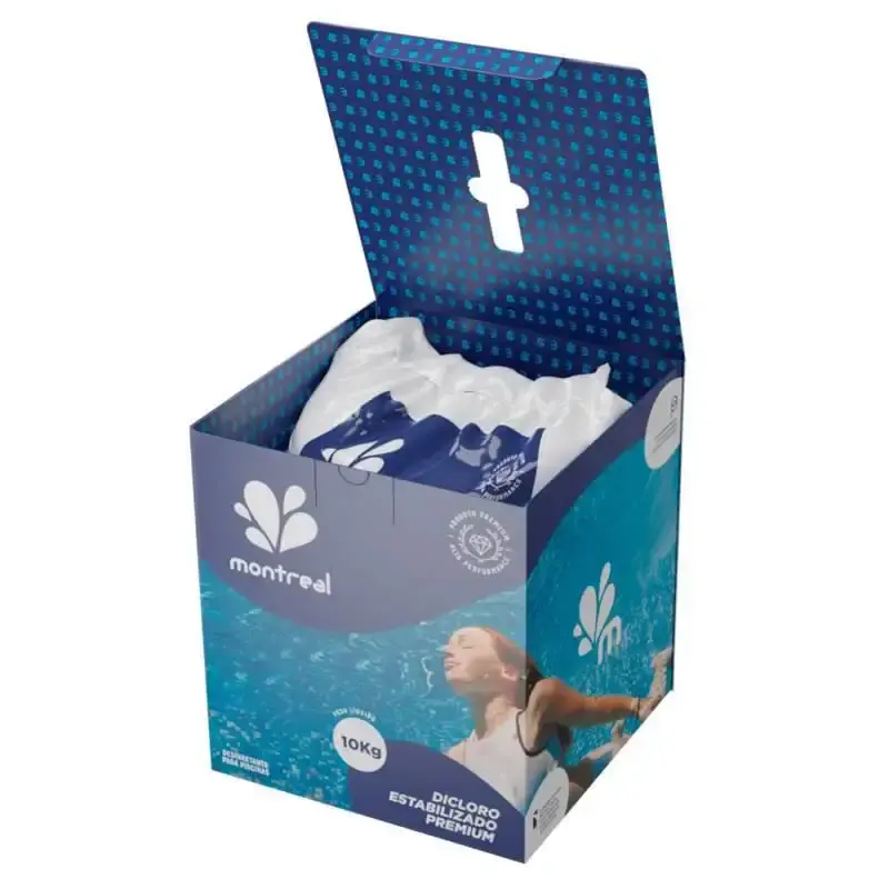 Cloro Granulado Dicloro Estabilizado Premium p/ Piscinas e Hidrotanques 10 KG com 2 Unidades MONTREA Montreal — fotografia 4