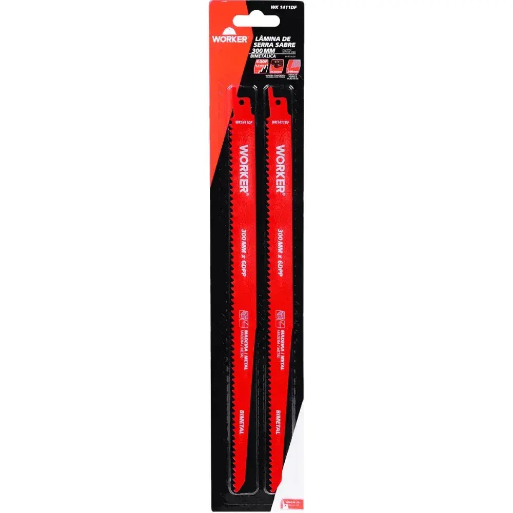 Lâmina para serra sabre bimetálica 1/2” 6 dentes Worker — fotografia 10
