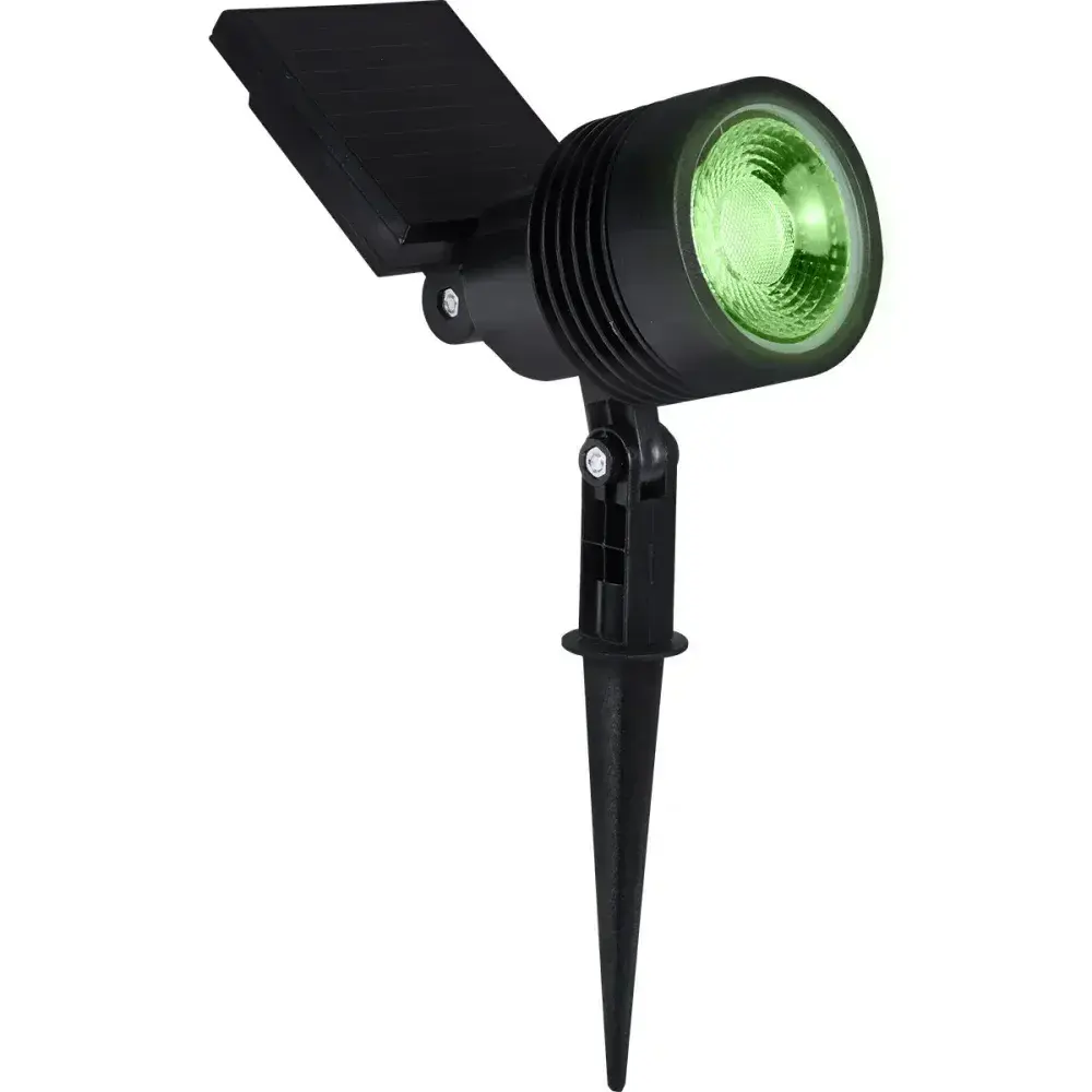 Espeto solar de led com painel articulado verde 20 lúmens Liege — fotografia 9