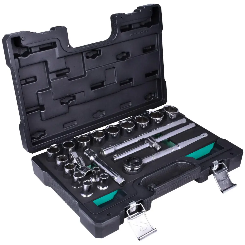 Jogo de soquete 3/8” a 1.1/4” encaixe 1/2” Belzer - 20 peç — fotografia de referência