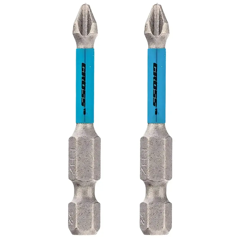 Bits Phillips de Torção 1/4 x 1/4 POL 50 mm PH2 com 2 Peças GROSS — fotografia de referência