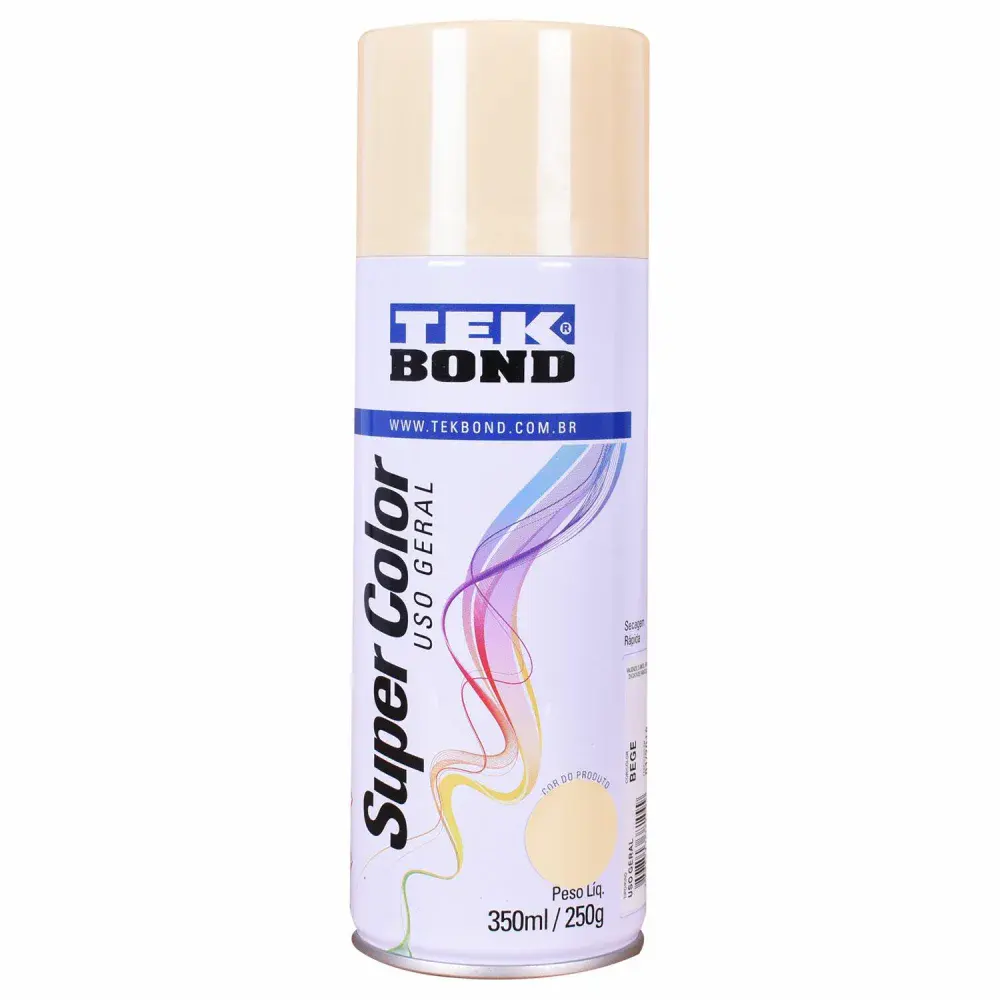 Tinta spray uso geral bege 350ML Tekbond — fotografia de referência