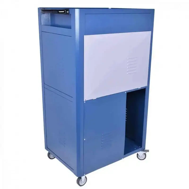 Rack para computador fechado com 2 gavetas R-4 azul Fercar — fotografia 5