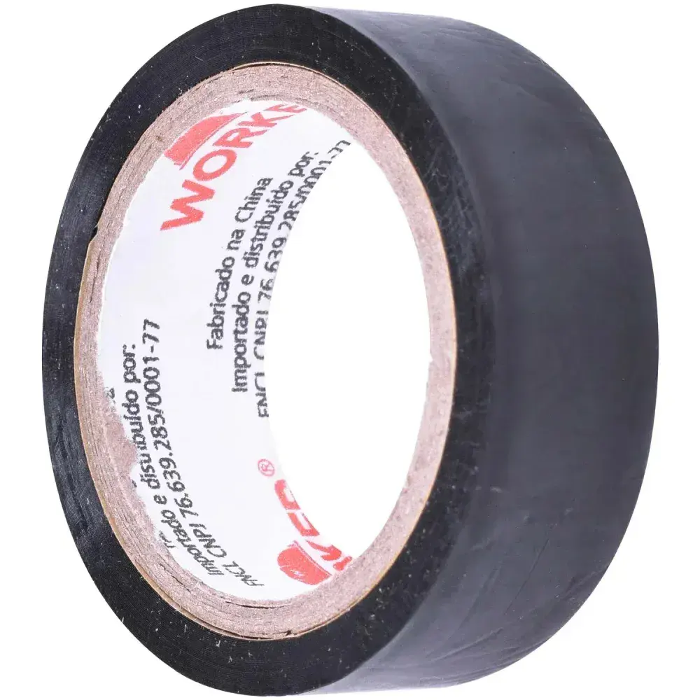 Fita isolante de pvc antichamas 0,13MM 19MMX10M Worker — fotografia 6